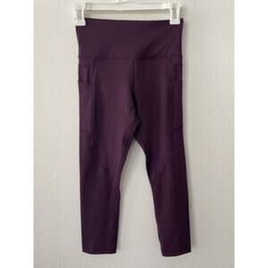 Zyia Women’s Purple Cropped Workout Leggings Size 2 NWOT Yoga Running Pants